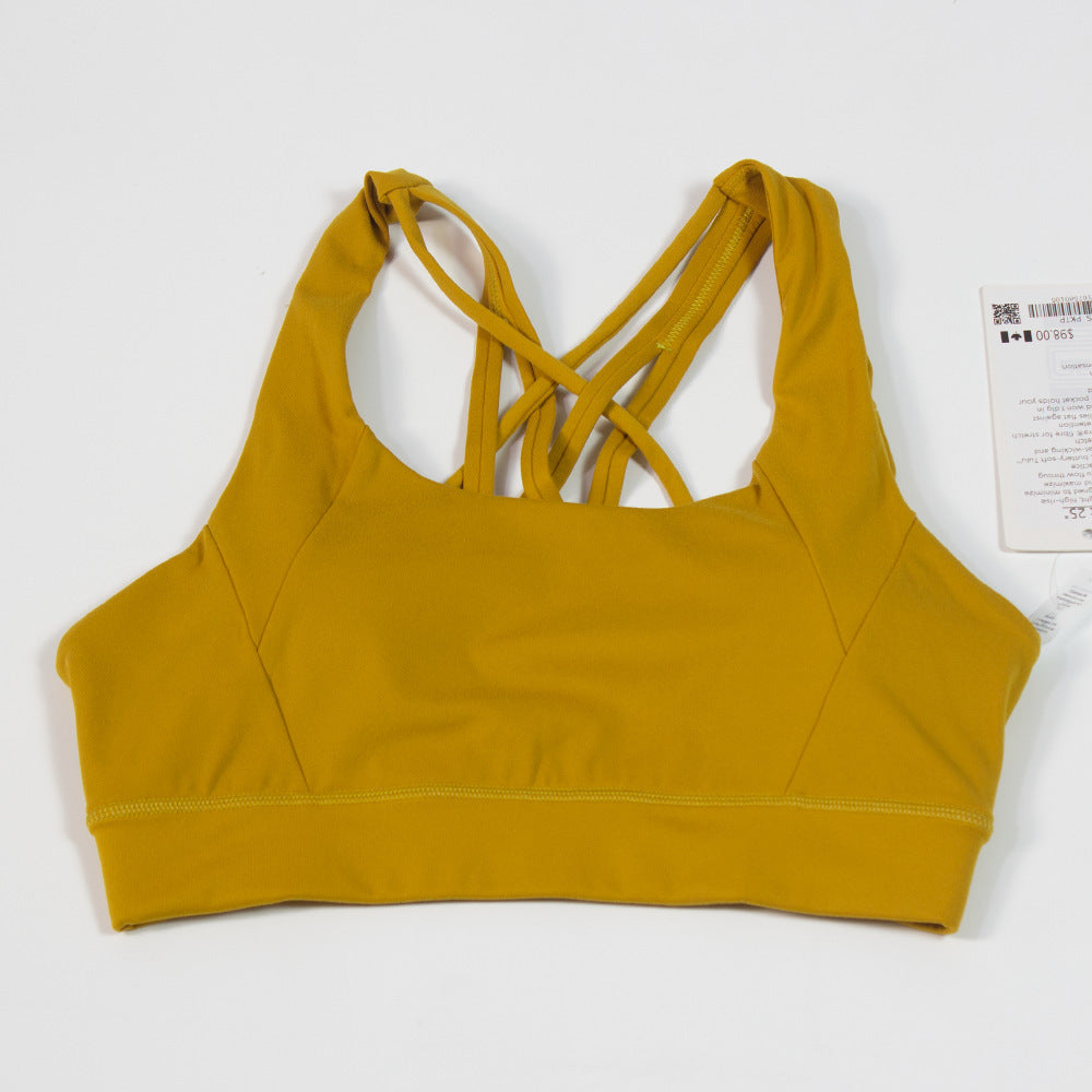 Women's Simple Nylon Sports Bra Beauty Back