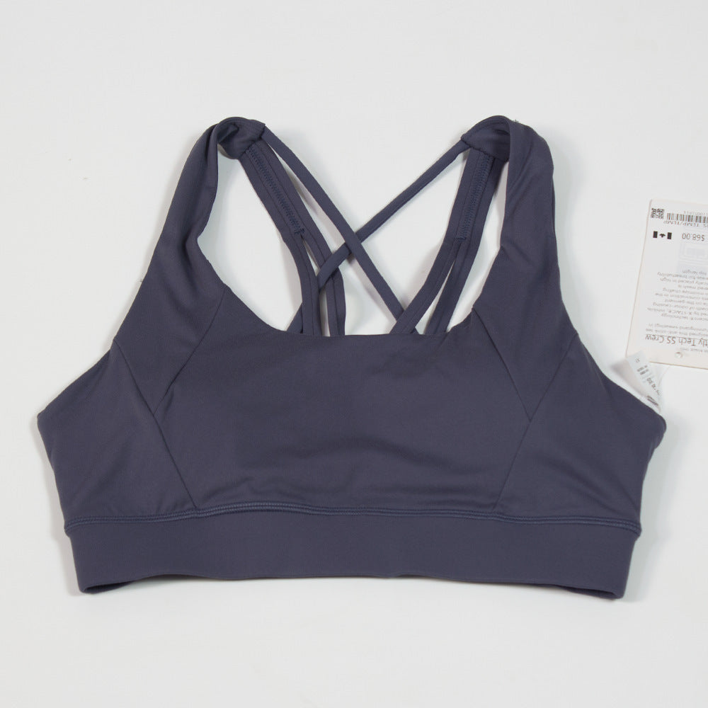 Women's Simple Nylon Sports Bra Beauty Back