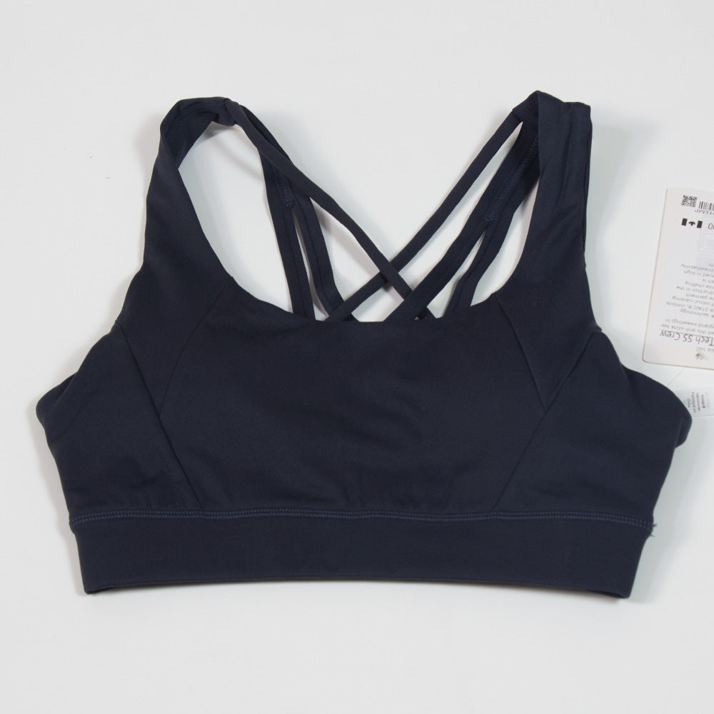 Women's Simple Nylon Sports Bra Beauty Back