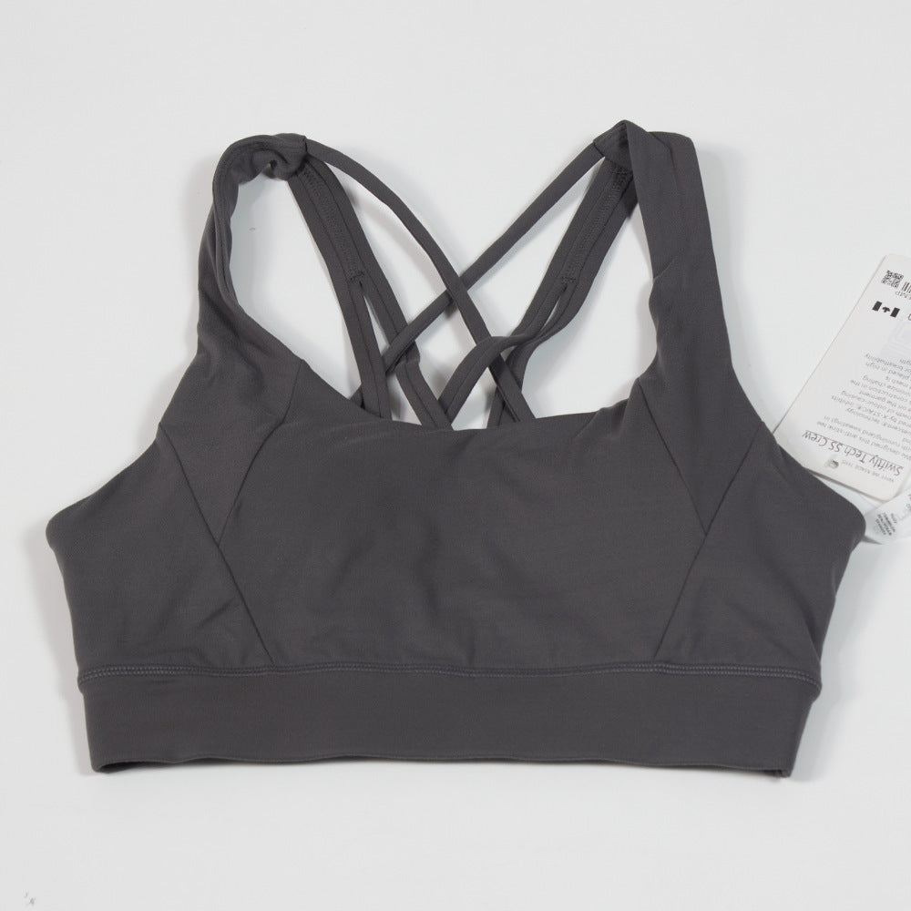 Women's Simple Nylon Sports Bra Beauty Back